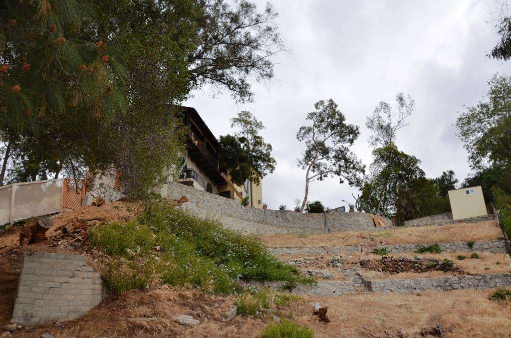 Hollywood Hills House In View - Most Of The Scene Happened Around That Tuft Of Grass And The Rocks - Photo By Julius Galacki