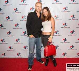 Miriam Korn and her husband Gabriel Olson Oct 2015 Little Dude Anthem premiere