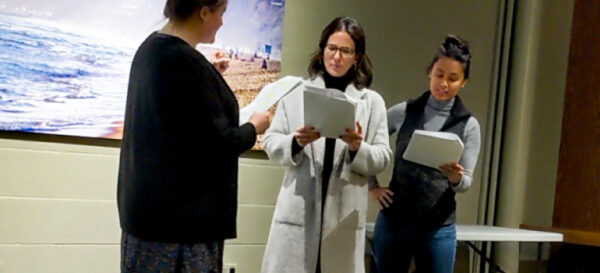 Safehouse - reading a scene from 3rd Act of Paper (compressed Laura, Julie, Debra Lee)